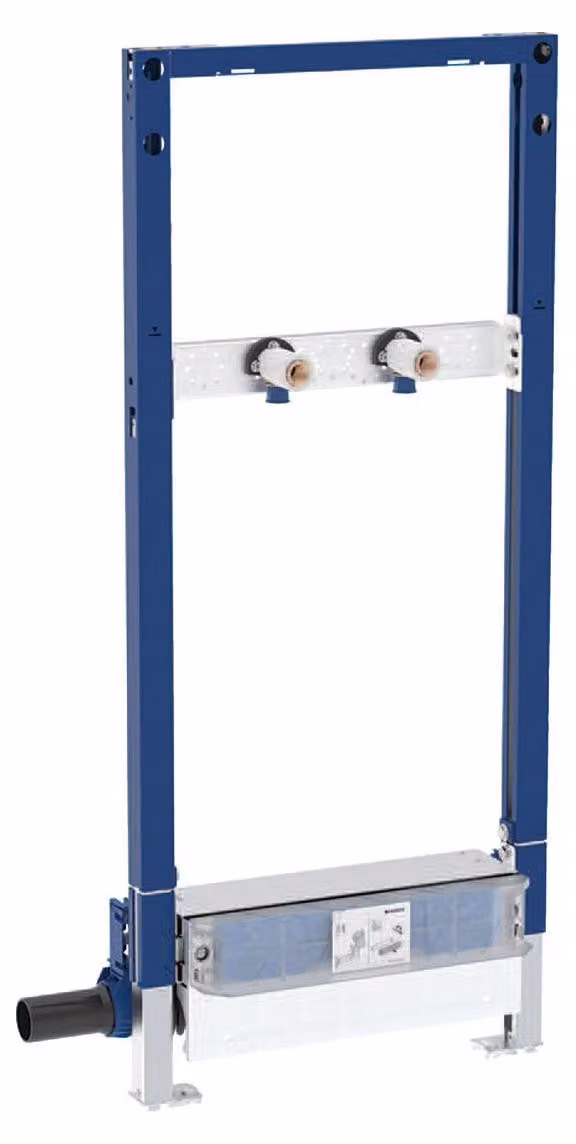 Elément Geberit Duofix pour douche, 130cm, avec évacuation murale, robinetterie murale apparente, pour hauteur de chape à l'entrée 90-250mm, 111.587.00.2, 111.587.00.2