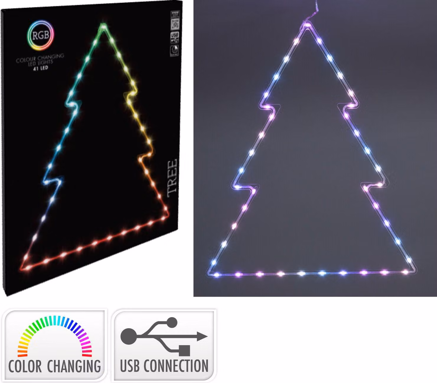 Albero 41 LED arcobaleno - Nampook