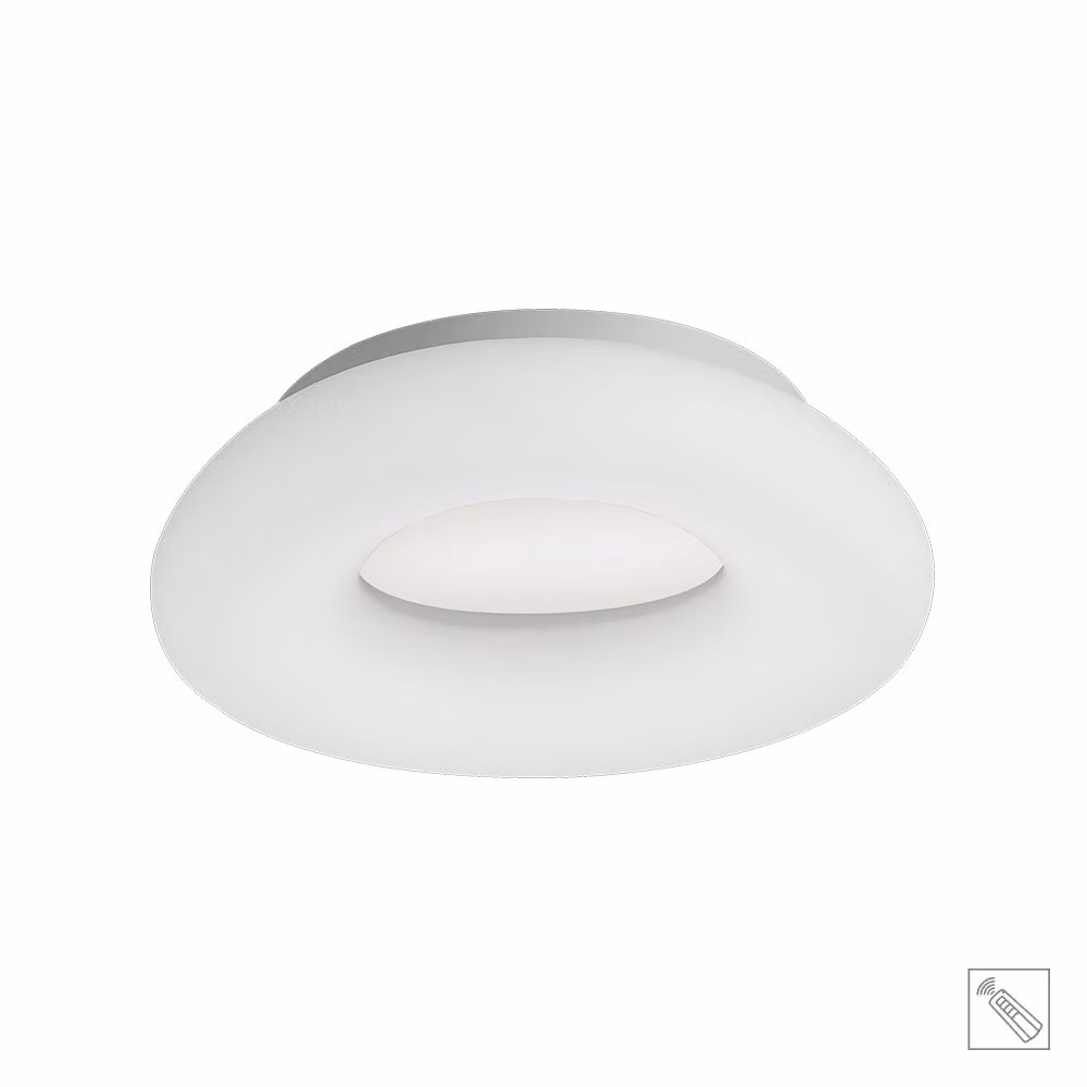 Plafoniera LED TRIVAN 21W bianco opaco L:35cm H:10cm L:35cm 2700-6500K regolabile incl. telecomando