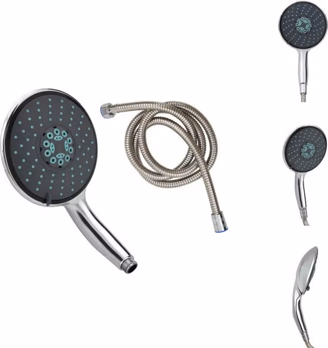 vidaXL Soffione doccia multifunzione con tubo flessibile da 1,5 m cromato - Soffioni doccia