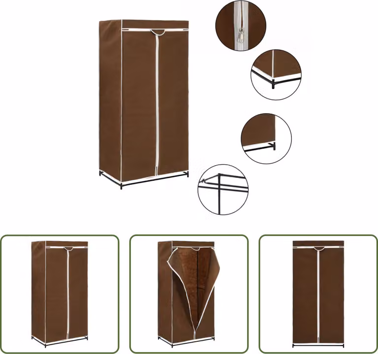 The Living Store Armadio Marrone 75×50×160 cm