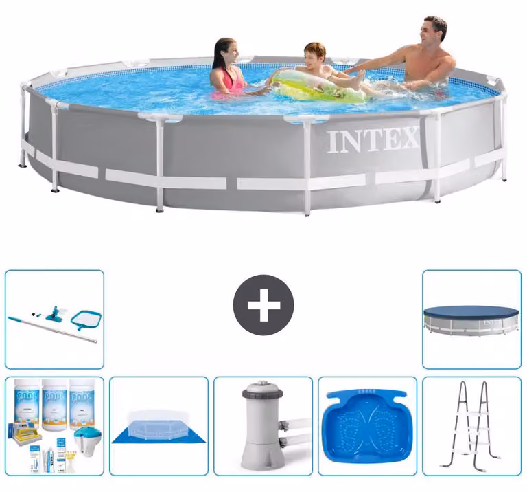 Struttura per piscina a forma di prisma - 366x76 cm - composta da 8 elementi - modello S20525