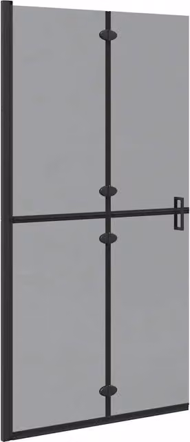 Parete doccia walk-in Nero 100 x 6,5 x 190 cm CFW6036916