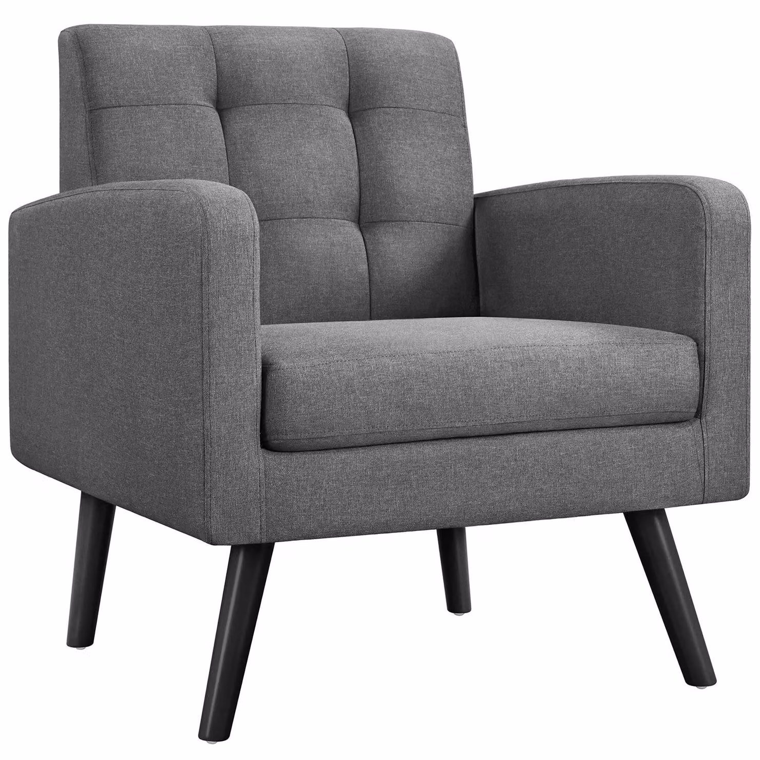 Poltrona relax con braccioli - Portata fino a 136 kg - Gambe in legno massello - Imbottita