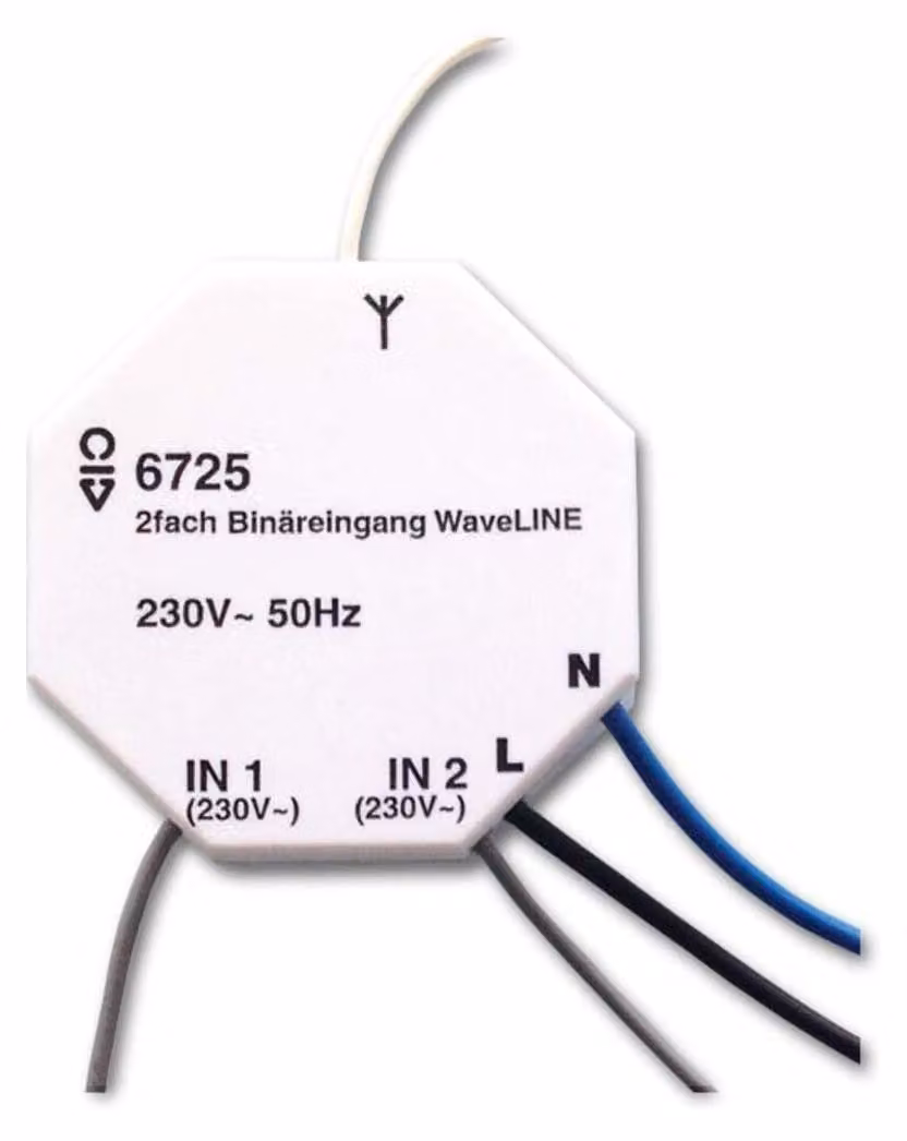 Ingresso binario Busch-Jaeger Wavel-LINE a 2 ingressi 230V AC 6725