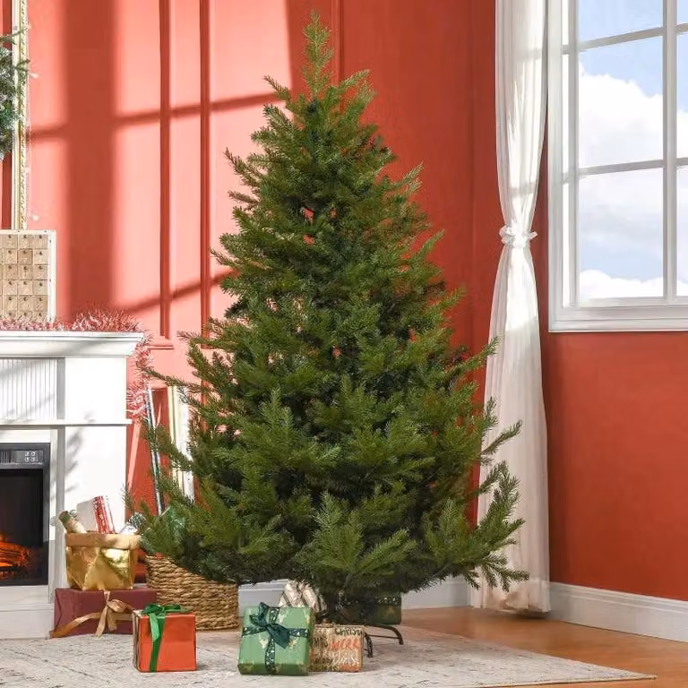 Albero di Natale artificiale Nordmann, altezza 180 cm | Colore: verde | Dimensioni: 136x136x180 cm