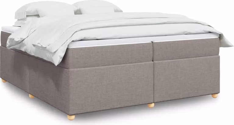 Maison Exclusive - Letto boxspring con materasso Taupe 200x200 cm Tessuto