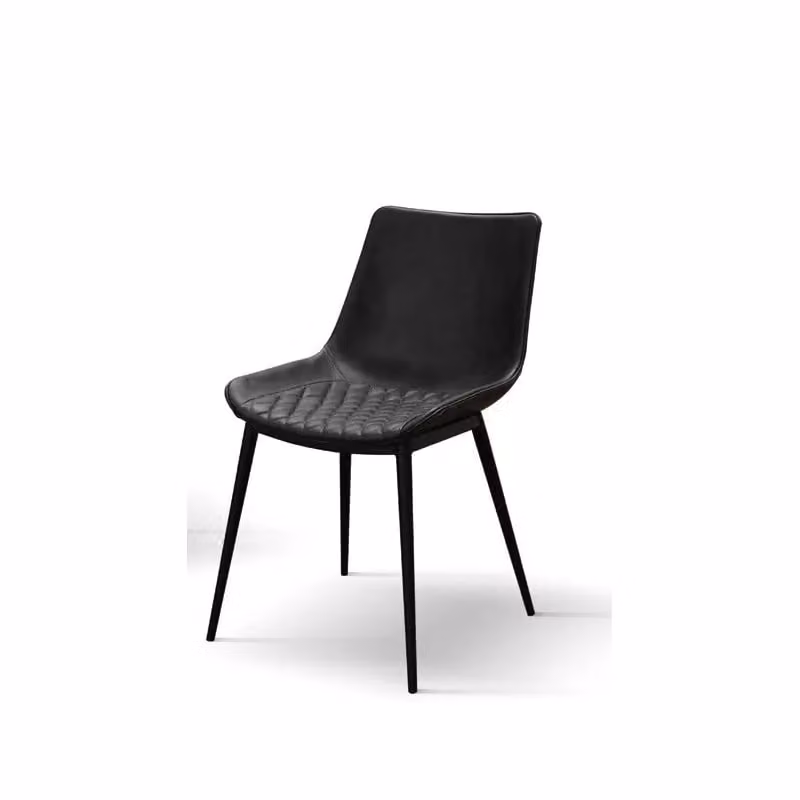 Set di 2 sedie moderne Mobili 2G in ecopelle e metallo antracite L/P/H: 40 x 47 x 82 cm – 1