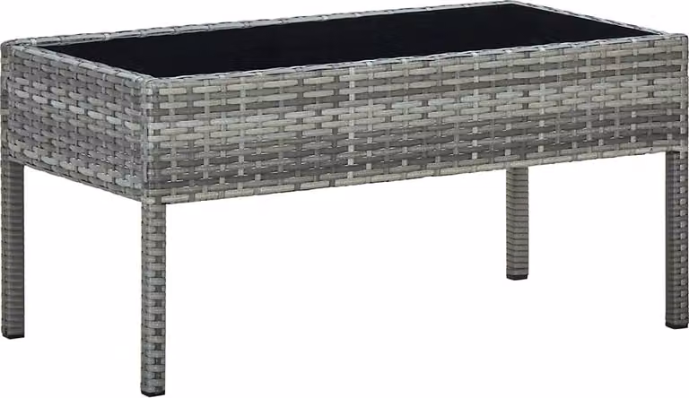Maison Exclusive - Tavolo da giardino grigio, 75x40x37 cm, in rattan sintetico