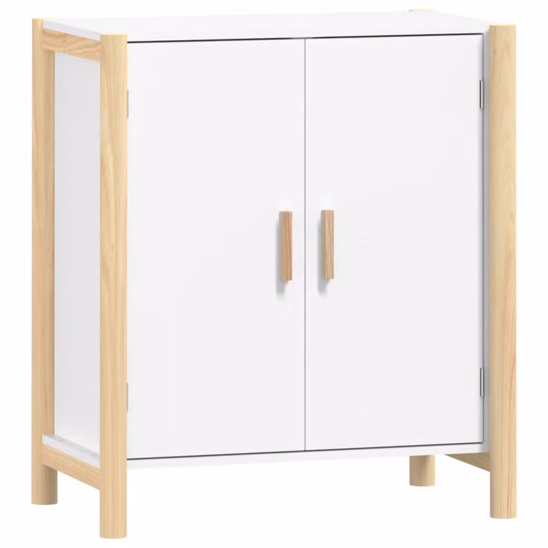 Credenza Bianca 62x38x70 cm in Legno Multistrato