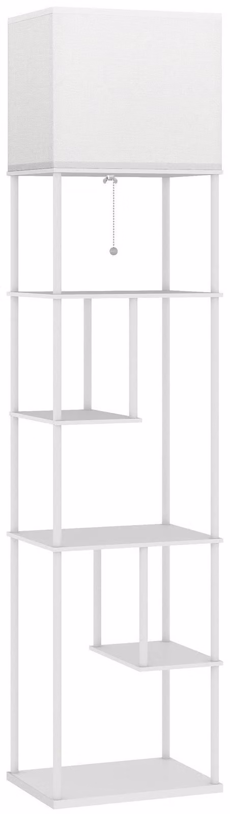 Lampada da terra con ripiani, dimmerabile | Colore: Bianco | Dimensioni: 29x40x171 cm