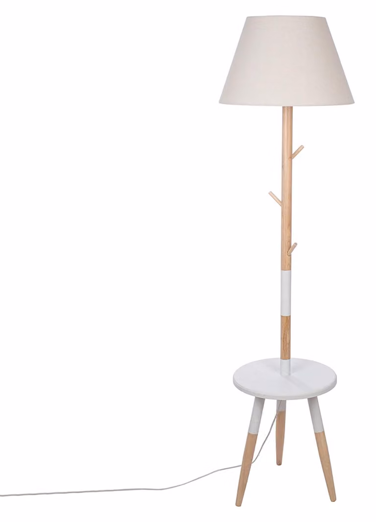 Gilde Stehleuchte, Haderup, Holz, naturfarben, VE 1, D. 35 cm Höhe: 159.00 cm Durchmesser: 35.00 cm 57409