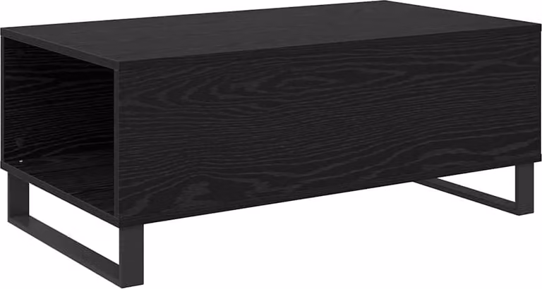 Tavolino da salotto con cassetto Rovere Nero 90 x 50 x 36,5 cm