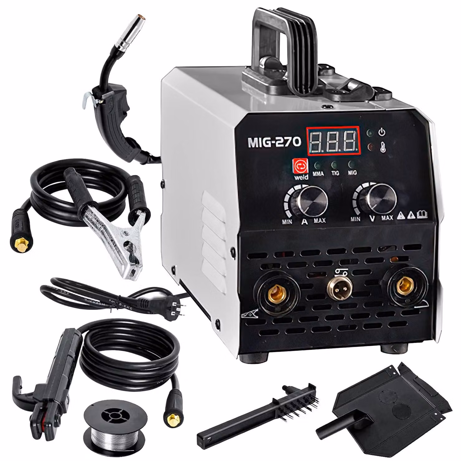 Saldatrice MIG, design compatto, applicazioni versatili, modello MIG-270