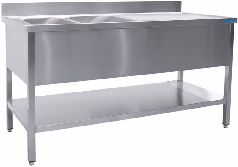 Mobile lavabo Saro con 2 vasche a sinistra, 1200x600x850 mm, base e alzatina