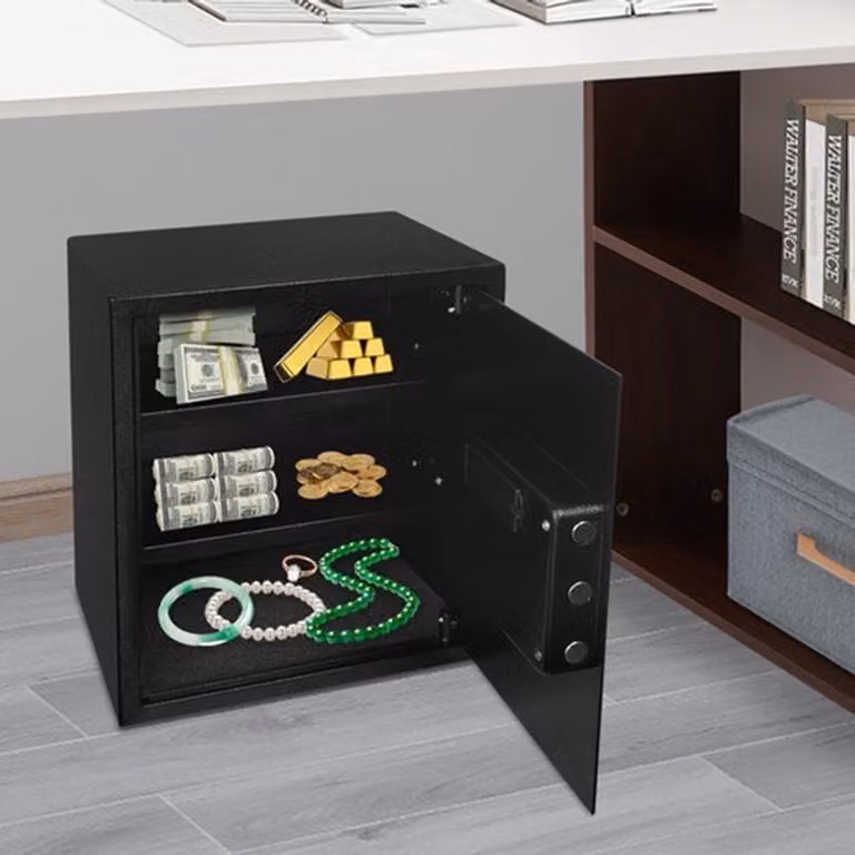 Cassaforte digitale con tastiera elettronica - Dimensioni: 15x12,2x17,4 pollici - Armadietto di sicurezza in acciaio