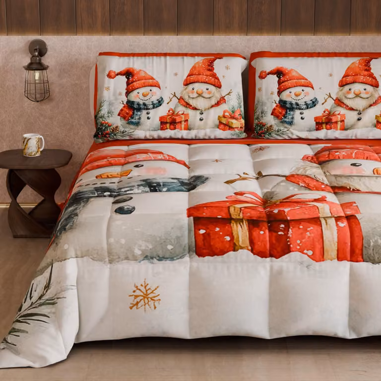 Piumino invernale Schneemann, 270x260 cm, in microfibra, 300 g/m²