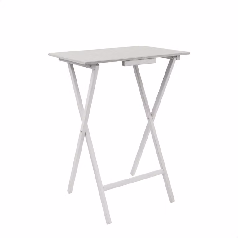 Tavolino pieghevole in legno, dimensioni 48x35x65 cm, colore nero