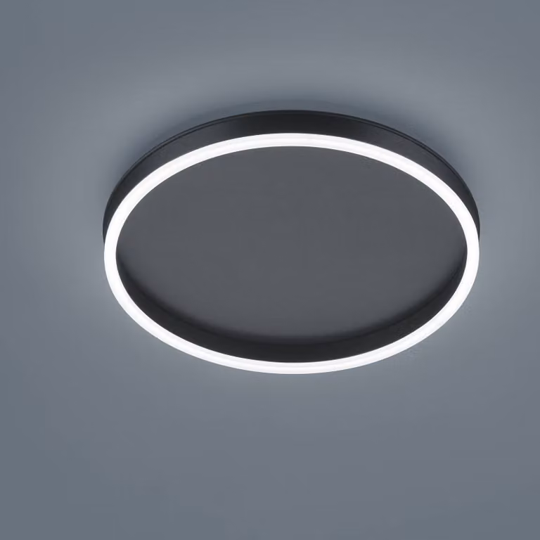 Helestra Plafoniera a LED Sona, dimmerabile, Nero, Soggiorno / Sala da pranzo, Metallo, Moderno, Plafoniera LED