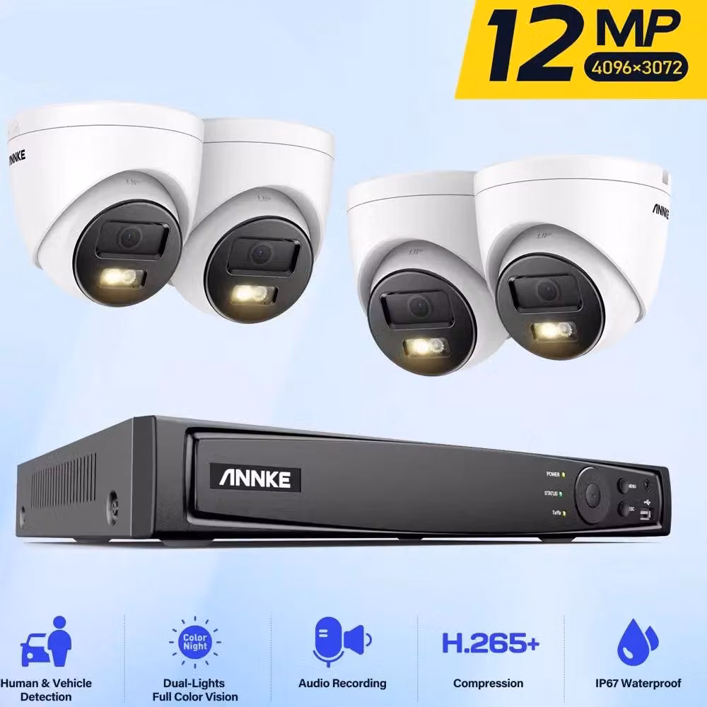 Kit di telecamere di sicurezza – Telecamera di sicurezza – Sistema di videosorveglianza – Videosorveglianza – Telecamera PoE – Risoluzione 12MP