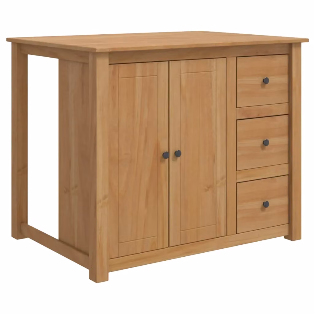 Set isola da cucina PANAMA vidaXL in legno di pino color cera di miele L/P/H: 112 x 77 x 90 cm – 2