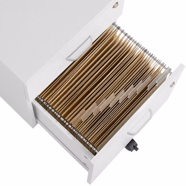 Cassettiera con ruote e serratura Vagur TecTake GmbH, bianco
