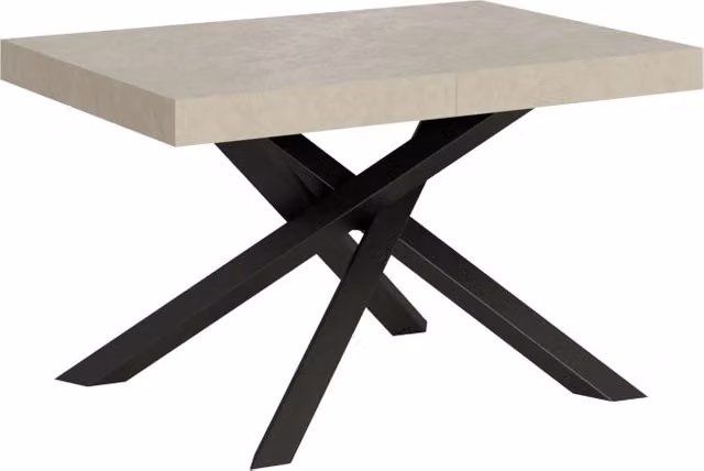 Tavolo allungabile Itamoby Volta color cashmere e beige con gambe antracite L/P/H: 244 x 90 x 77 cm