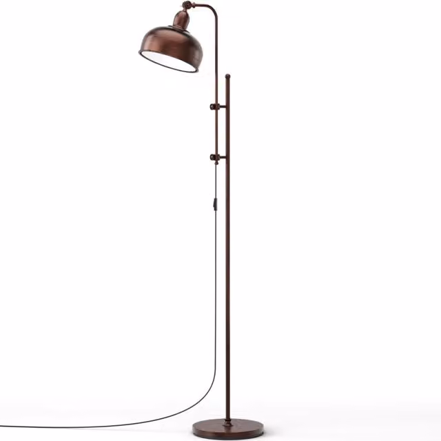 Lampada da terra regolabile in stile industriale 28 cm x 43 cm x 138,5 cm a 166 cm luce calda metallo bronzo 20_0012304