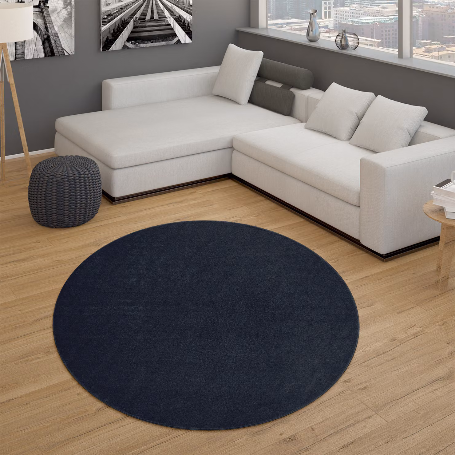 Tappeto sportivo rotondo blu tappeto.it Diametro: 120 cm – 3