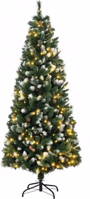 Albero di Natale artificiale 180 cm ¨C Xylo ¨C 703 rami, 250 LED, 30 pigne, verde