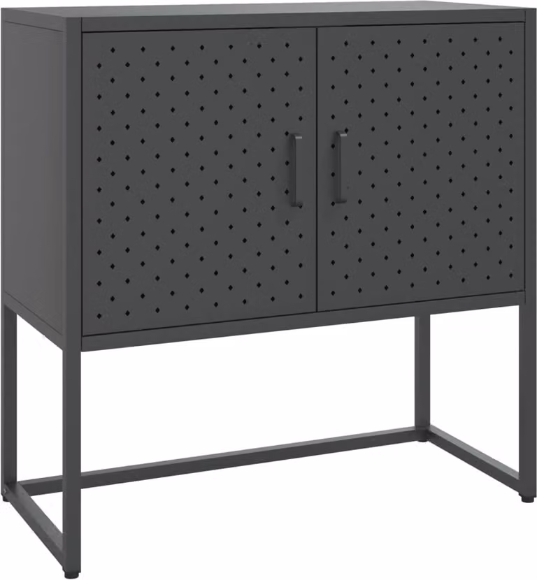 Credenza Antracite 75x35x75 cm in Acciaio
