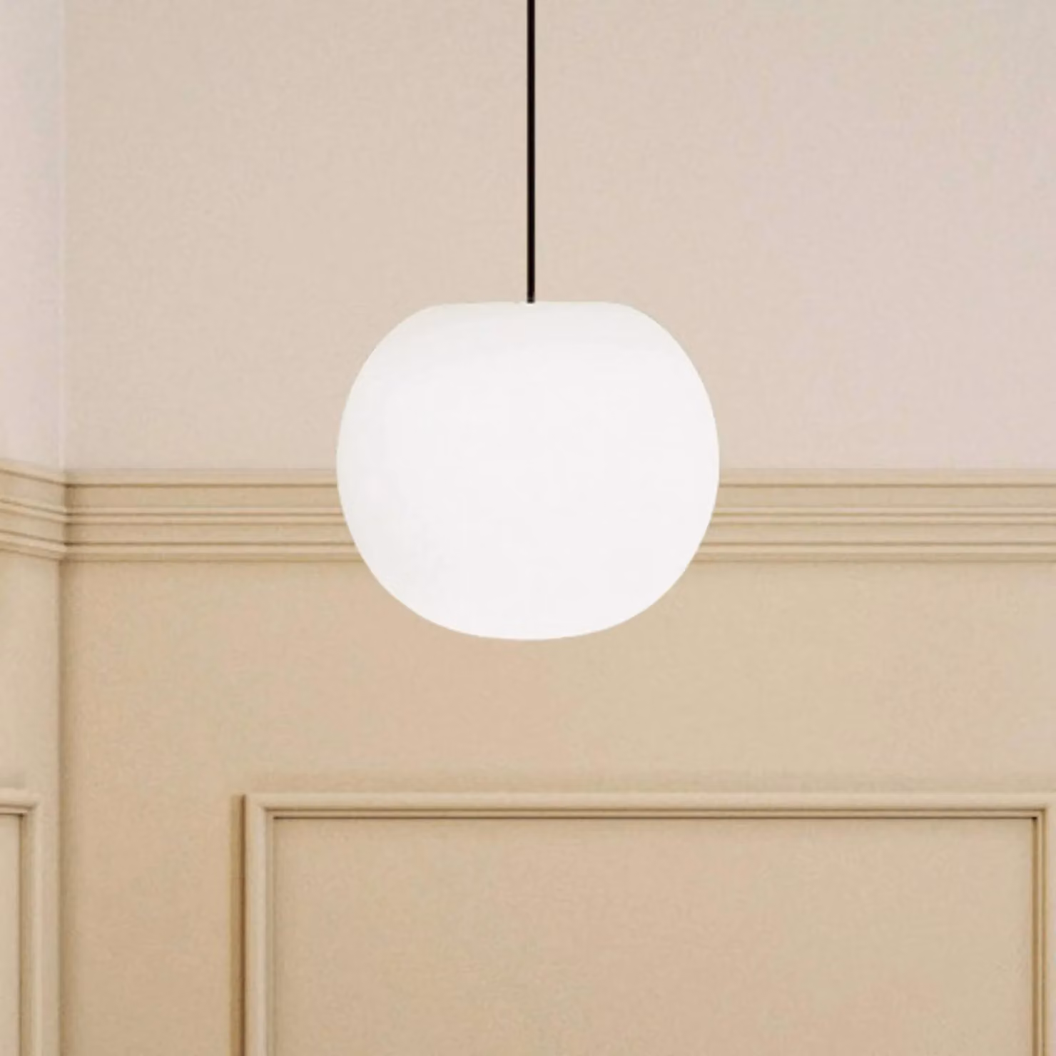 Casablanca Lampada a sospensione Acai, dimmerabile, Bianco / Opale, Soggiorno / Sala da pranzo, Vetro, Lampada a sospensione