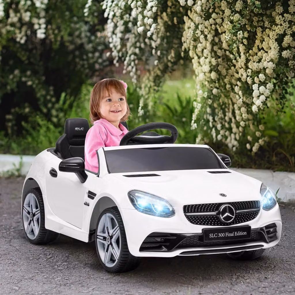 Macchina Elettrica per Bambini Mercedes SLC 300 con Telecomando, Colore Bianco – 2