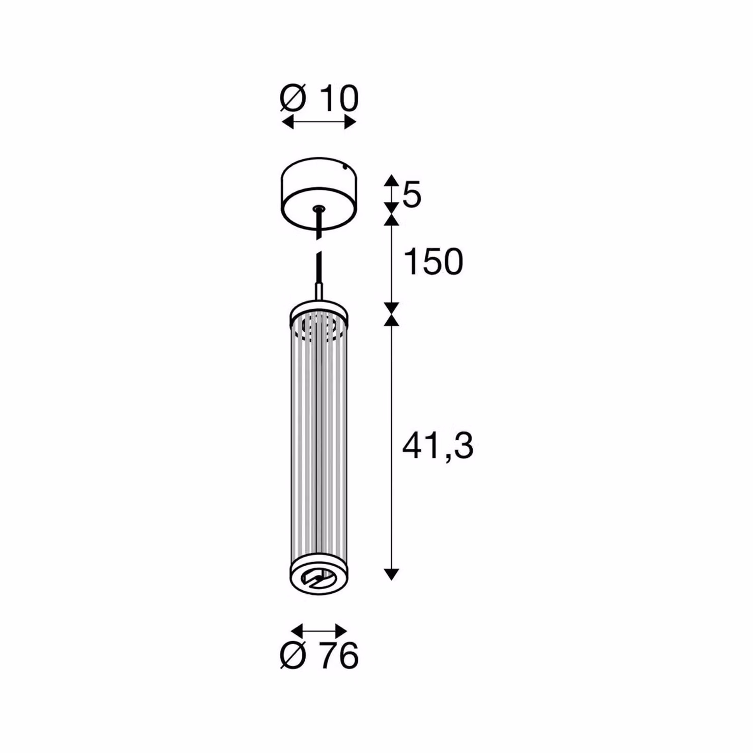 SLV Lampada LED a sospensione Quimera, color bronzo, Ø 8 cm, CCT dimmerabile, Bronzo / Ottone antico, Soggiorno / Sala da pranzo, Alluminio