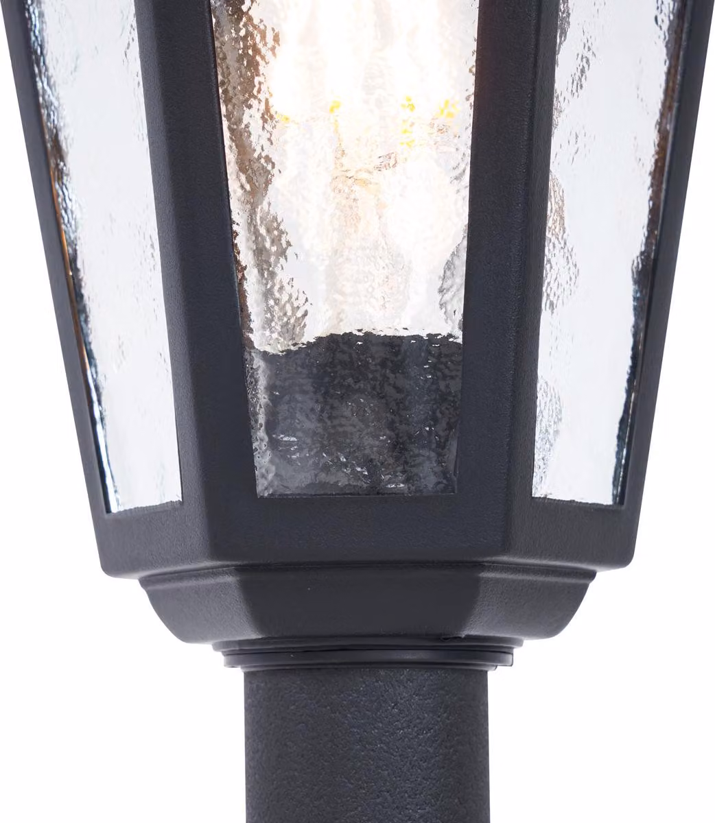 Lampada da vialetto classica nera 122 cm IP44 New Haven martellata