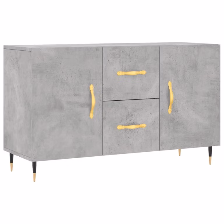 Credenza Grigio Cemento 100x36x60 cm in Legno Multistrato