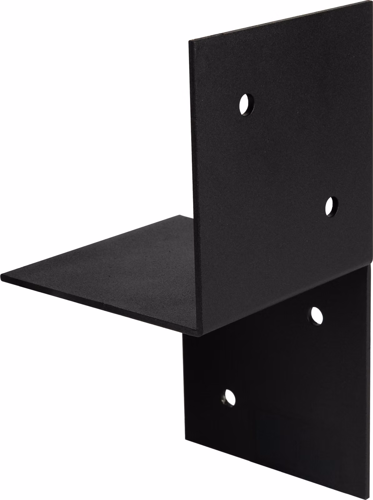 Supporto a parete per pergola rivestito di nero per travi 12 x 12 cm a destra - per pezzo