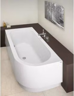 Vasca da bagno angolare Hoesch Happy D, 1800 x 800 mm, a sinistra, bianca - 6484.010
