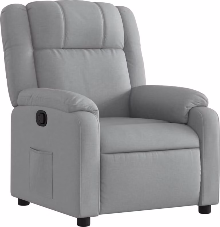 Poltrona reclinabile in Tessuto Grigio Chiaro