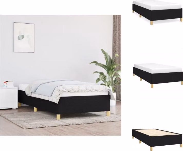 vidaXL Struttura letto nera 80x200 cm in tessuto - Letti e strutture letto
