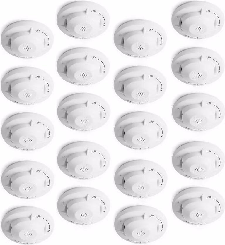Rivelatore di fumo Wiltec in rete 20x con batteria di 20 anni e tecnologia wireless Rivelatore di incendio fotoelettrico con allarme da 85 dB per un'efficace protezione antincendio in appartamenti e case