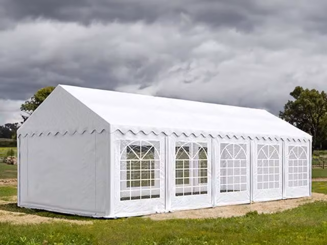 Tenda per eventi, dimensioni 3x10 metri, PVC PREMIUM, 500 g/m², colore bianco