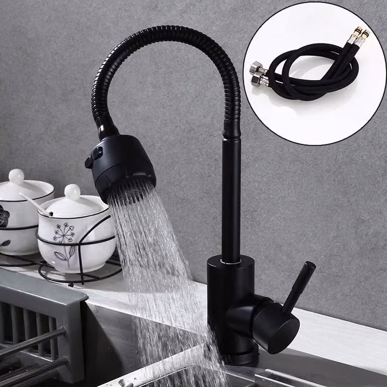 Solidchoice - Rubinetto da cucina con rotazione a 360° e funzione di risparmio idrico