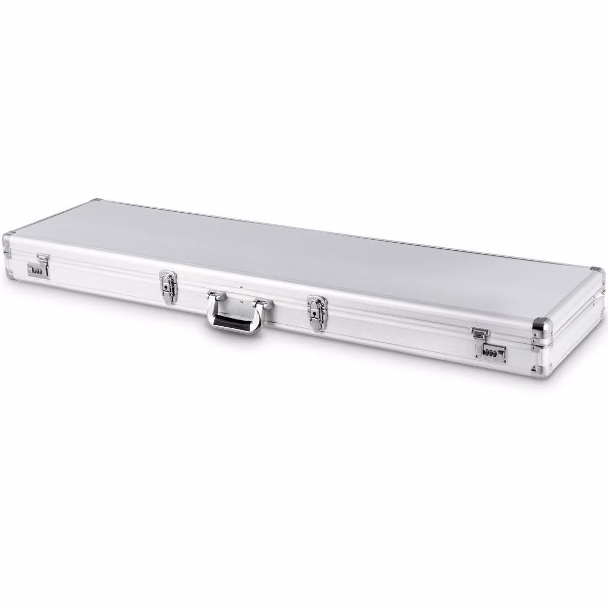 Custodia per fucili in alluminio Costway con 2 serrature a combinazione, Argento