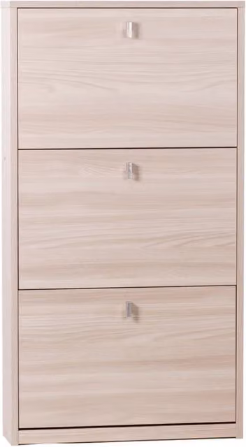 Kit Mobile Scarpiera Sarmog con 3 Ante a Ribalta in Finitura Olmo Chiaro, H117 x L63 x P18 cm