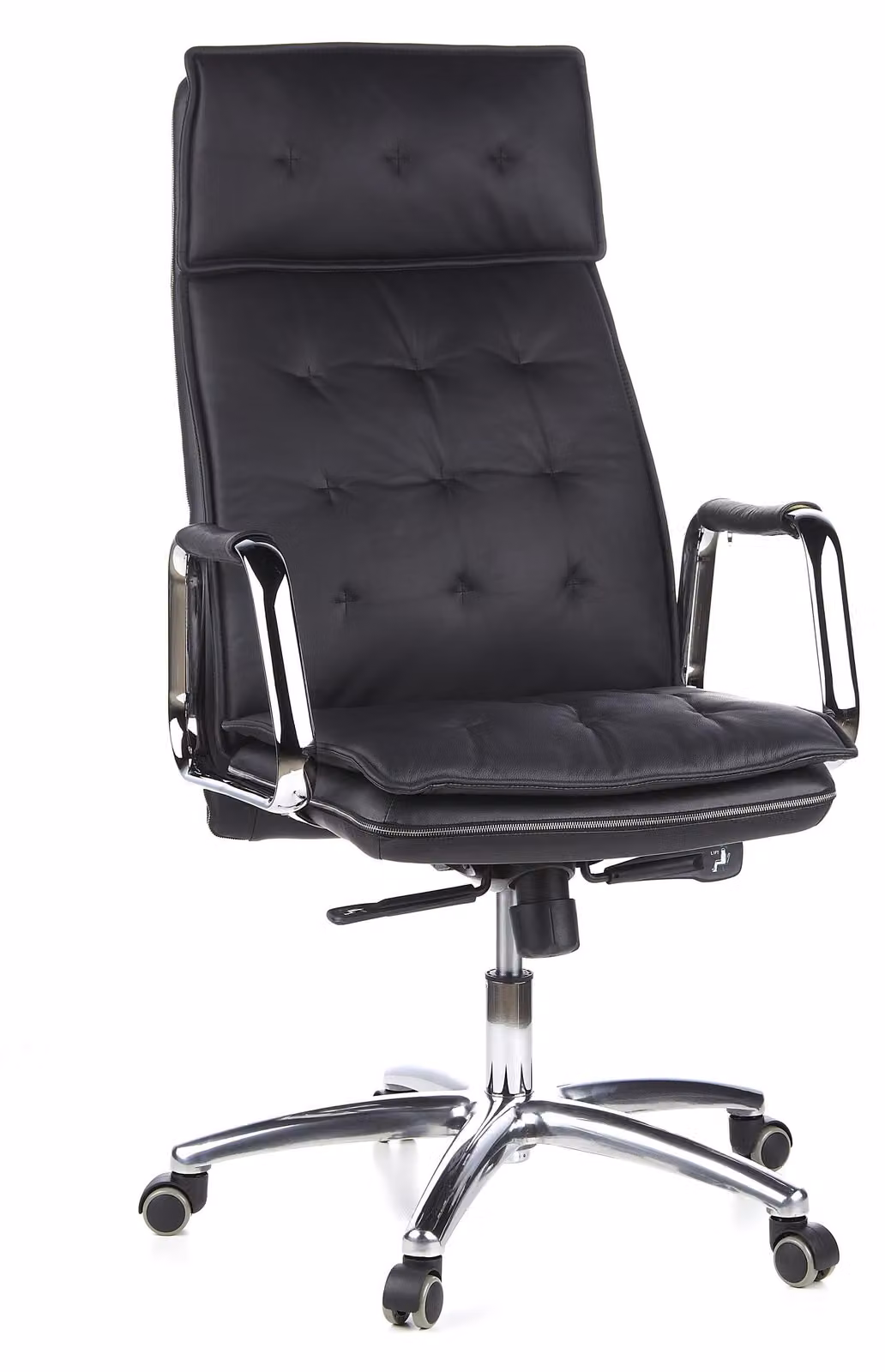 Sedia da ufficio per manager - in pelle nera - altezza 130 cm - ergonomica - sedia da ufficio - sedia girevole