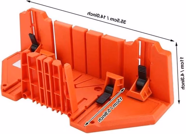 Supporto angolare per lavori in legno, con angolazioni di 0°, 22,5°, 45° e 90° - Utensile manuale per tagli angolari precisi e lavorazioni del legno, con struttura in plastica
