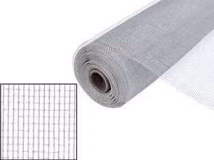 Zanzariera in Alluminio Lite Kote Argento con Maglia 18/14, L: 120 cm x P: 30 m