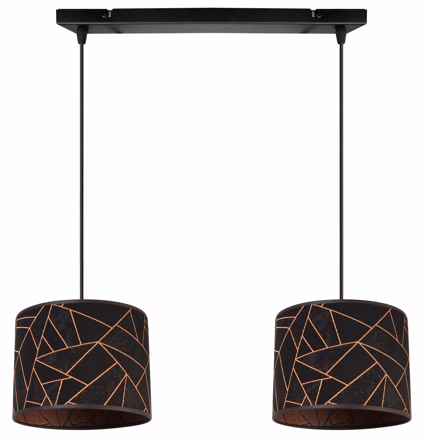 Lampadario a sospensione con motivo in rame – Lampada a sospensione moderna con paralume, lampada da soffitto per soggiorno e sala da pranzo