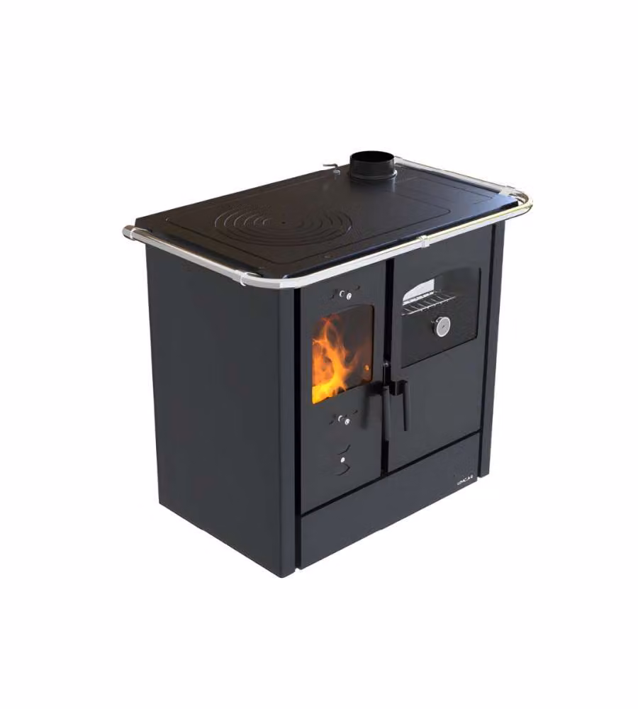 Cucina a Legna Lincar Nada Antracite L 98 x P 62 x H 84 cm – 2
